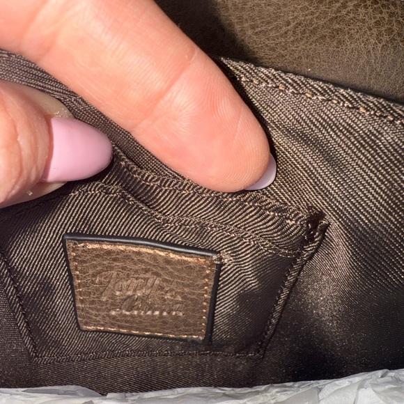 NWT Tony Lama Western Womens Wristlet Wallet Studs Brindle Hide Hair Brown - Picture 5 of 5